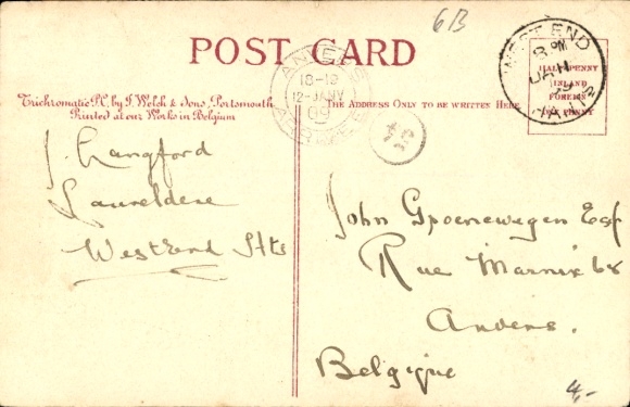 Postcard Southampton Hampshire England, High Street, Tram