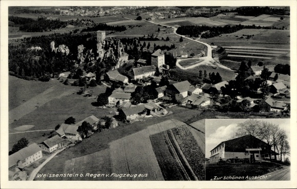 KP Paide Weissenstein Estonia, zdjęcie lotnicze, zamek, domy, pola, panorama, czarno-białe