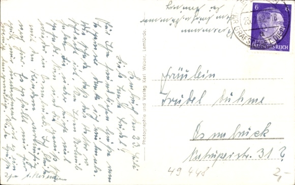 Postcard Burlage Hüde am Dümmer Lower Saxony, Lower Saxon farmhouse