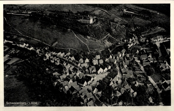 Ak Schwalenberg in Lippe, Fliegeraufnahme