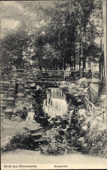 Postcard Eberswalde in Brandenburg, waterfall