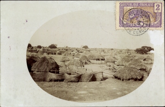 Passepartout Ak Republik Kongo Französisch Kongo, Hütten