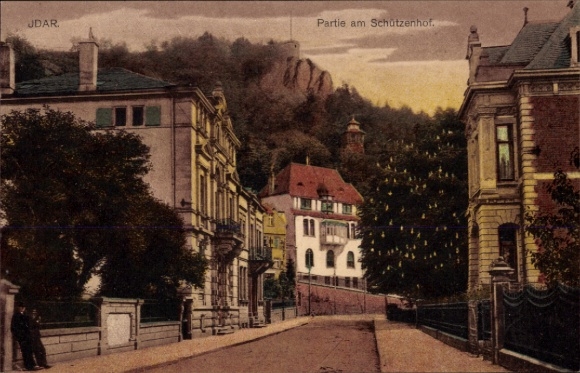 Postcard Idar Oberstein on the Nahe, at the Schützenhof