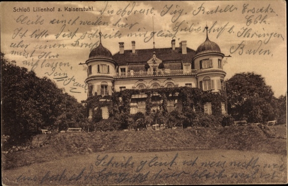 Ak Ihringen im Schwarzwald, Schloss Lilienhof am Kaiserstuhl