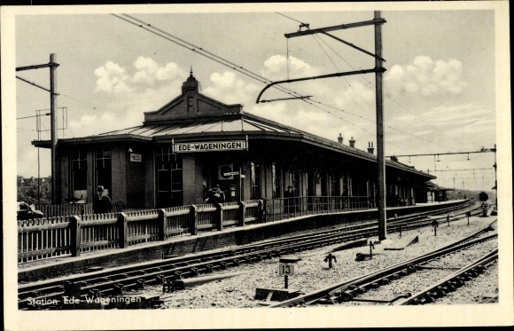 Postcard Ede Gelderland Netherlands, Ede Wageningen station