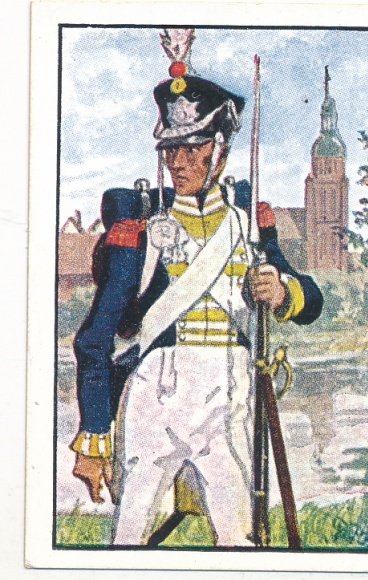 Collection picture German uniforms, German Wars of Independence, No. 238, Swedish Regt. Queen, soldier