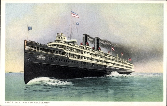 Postcard Steamer City of Cleveland