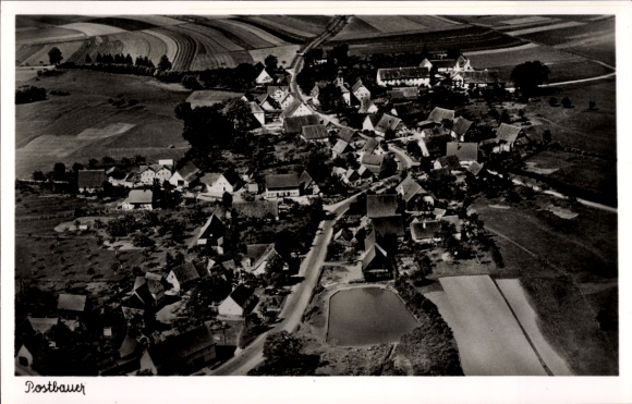Postcard Postbauer Heng in the Upper Palatinate, aerial photograph
