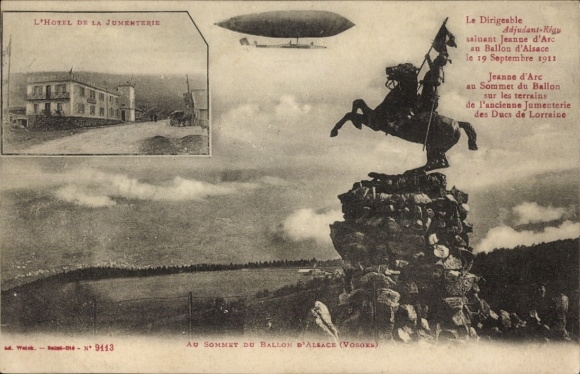 PC Ballon d'Alsace Vosges, Zeppelin, Joan of Arc monument, hotel