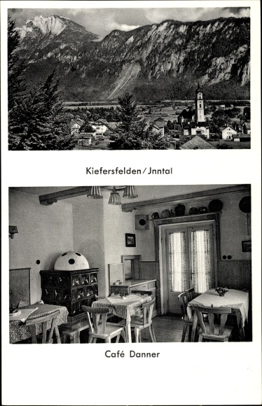 PC Kiefersfelden in the district of Rosenheim, Upper Bavaria, town panorama, interior view of Cafe Danner
