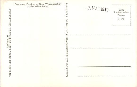 Postcard Gaienhofen on Lake Constance, aerial photograph