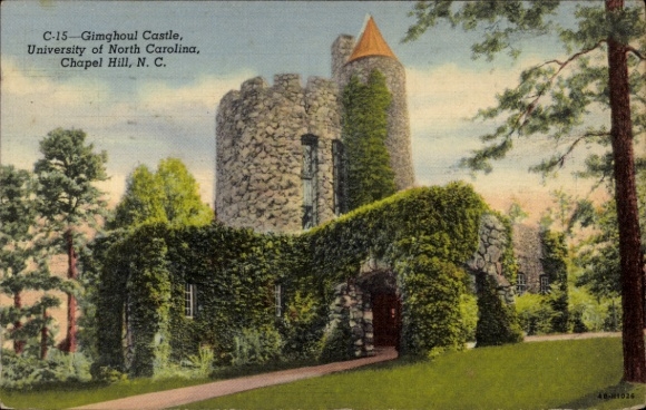 Ak Chapel Hill, North Carolina, VS, Gimghoul Castle, Universiteit van North Carolina