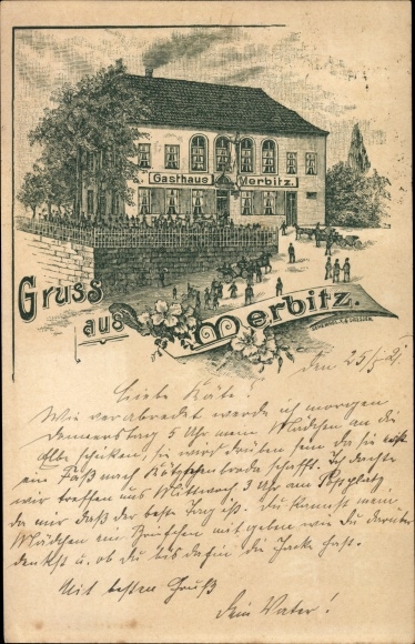 Chromo-Litho Dresden Mobschatz Merbitz, Inn Merbitz