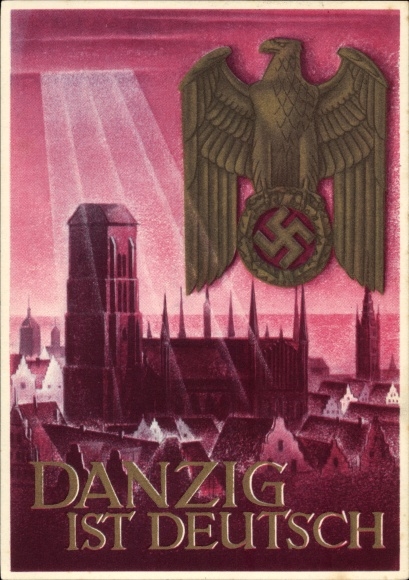 Postal stationery artist Postcard Klein, Gottfried, Danzig is German