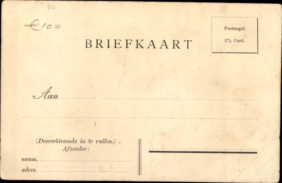 Postcard Niederlande, In the corner of the kitchen of Neerbosch Orphanage, Marienkäfer