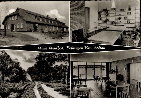 Postcard Behringen Bispingen district Soltau, Haus Heidhof, family holiday home