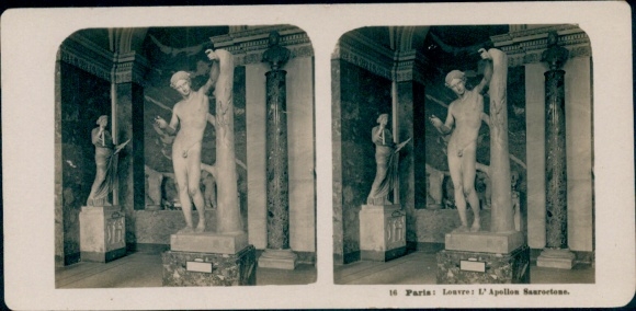 Stereo photo Paris I, Louvre, Apollon