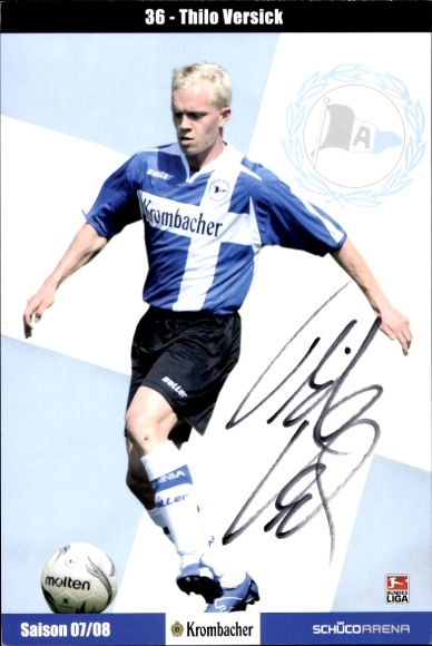 Autograph card footballer Thilo Versick, DSC Arminia Bielefeld, autograph