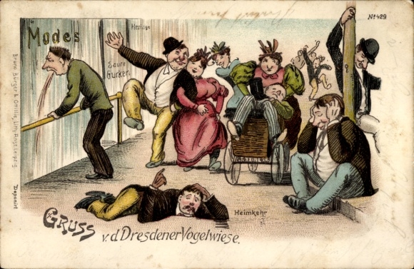 Chromo-Litho Drunks returning home from the Schützenfest, Bruno Bürger 429