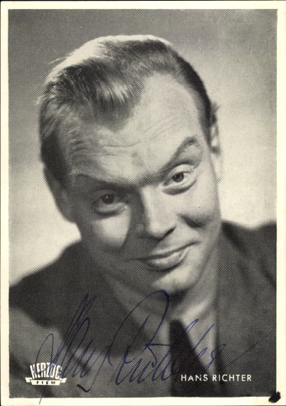 Ak Schauspieler Hans Richter, Portrait, Autogramm