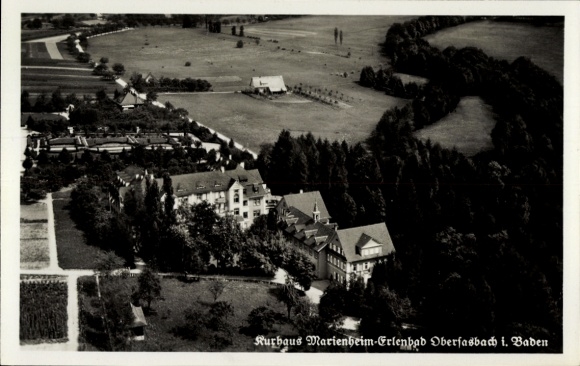 Postcard Erlenbad Obersasbach Sasbach in the Ortenau, aerial photograph