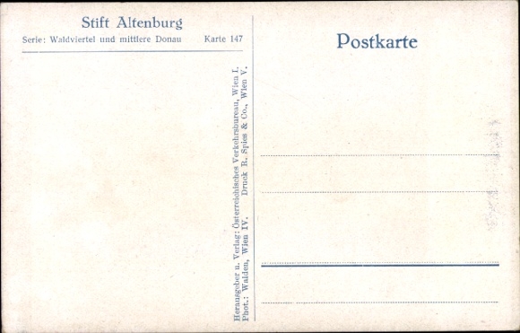 Postcard Altenburg in Lower Austria, Altenburg Abbey