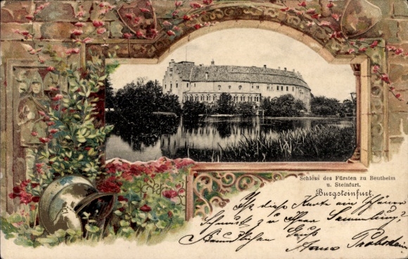 Präge Passepartout Ak Burgsteinfurt Steinfurt im Münsterland, Schloss des Fürsten zu Beutheim