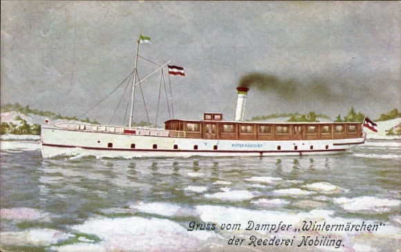 Ak Dampfschiff Wintermärchen, Reederei Nobiling, Berlin