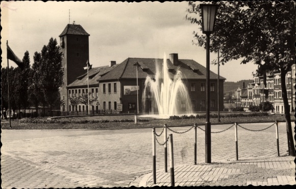 Postcard Eisenberg in Thuringia, Republic Square