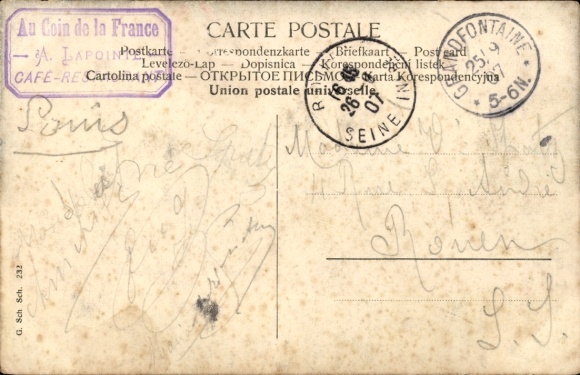 Postcard Le Donon High Women Alsace Bas Rhin, Frontiere