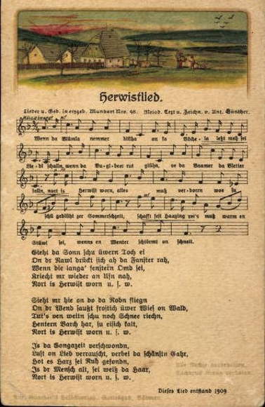 30 individual song cards, Anton Günther