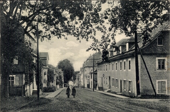 Postcard Ebersdorf in Thuringia, main street