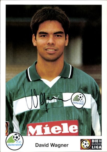 Autograph card footballer David Wagner, FC Gütersloh, autograph