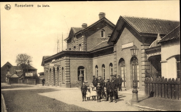 Postcard Roeselare Roeselaere Rousselare Roeselare West Flanders, railway station
