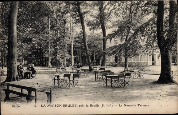 Postcard La Bouille Seine Maritime, La Maison Brulee, the New Terrace