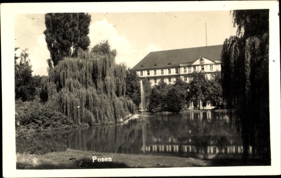 Photo Poznań Poznań, view of the castle, pond