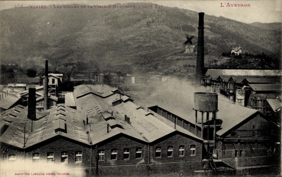 Ak Viviez Aveyron, Fabrik