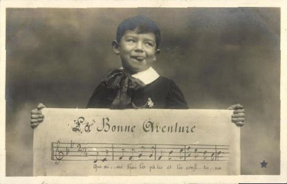 4 AK song cards, La Bonne Aventure