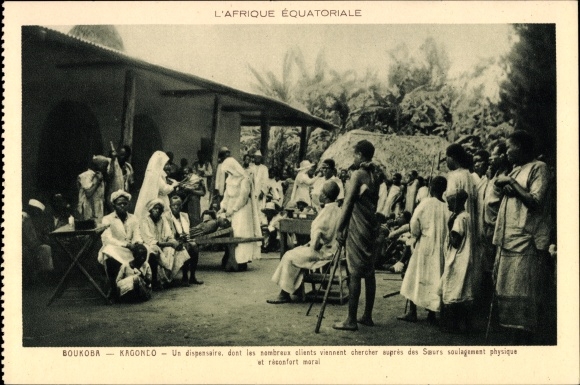 Ak Bukoba Kagondo Tansania, Un dispensaire, dont les nombreux clients , Soeurs missionaires