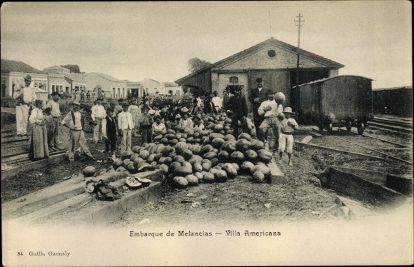 Ak Brazil, Villa Americana, Embarque de Melancias, Loading Melons