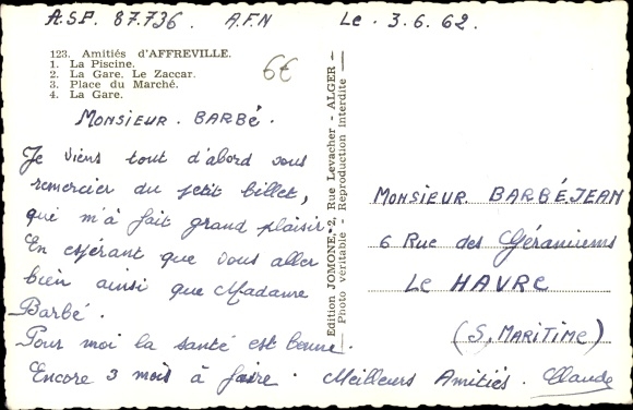 Ak Affreville Algerije, Piscine, Gare, le Zaccar, Place du Marché