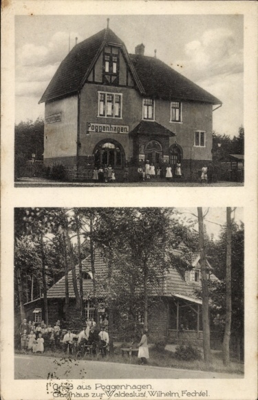 Postcard Poggenhagen Neustadt am Rübenberge, Gasthaus zur Waldeslust