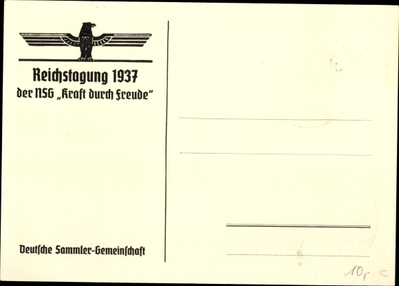 Postcard Ships of the KdF fleet leaving the port of Hamburg, NSG KdF Reichstag 1937