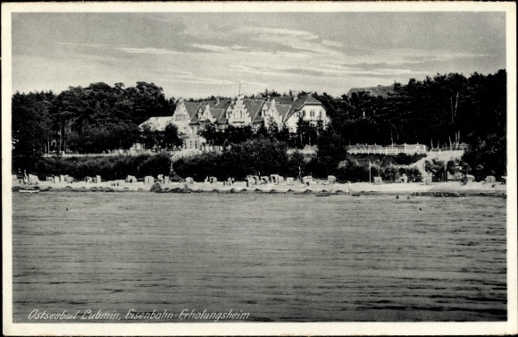 Ak Ostseebad Lubmin Vorpommern, Eisenbahn-Erholungsheim