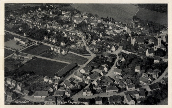 Postcard Aulendorf in Württemberg, aerial photograph
