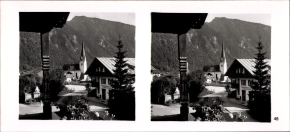 Stereo spatial image photo &quot;Traditionsgau Munich Oberbayern&quot; No. 48 Bayrischzell