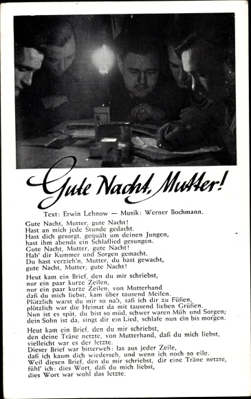 Lied Ak Gute Nacht, Erwin Lehnow, Wehrmacht