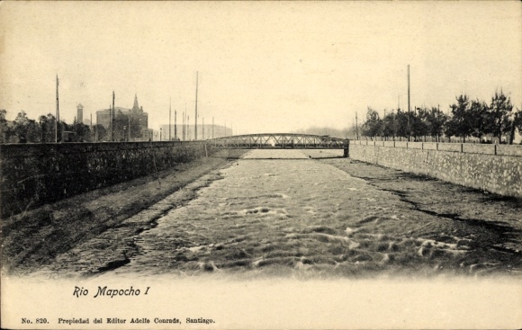 Postcard Chile, Rio Mapocho I