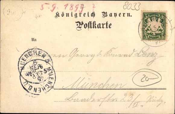 Chromo-Litho Planegg Upper Bavaria, pilgrimage church Maria Eich, miraculous image