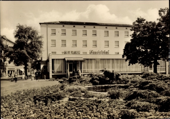 Ak Nordhausen am Harz, HO-Hotel Handelshof am Albert-Kuntz-Platz